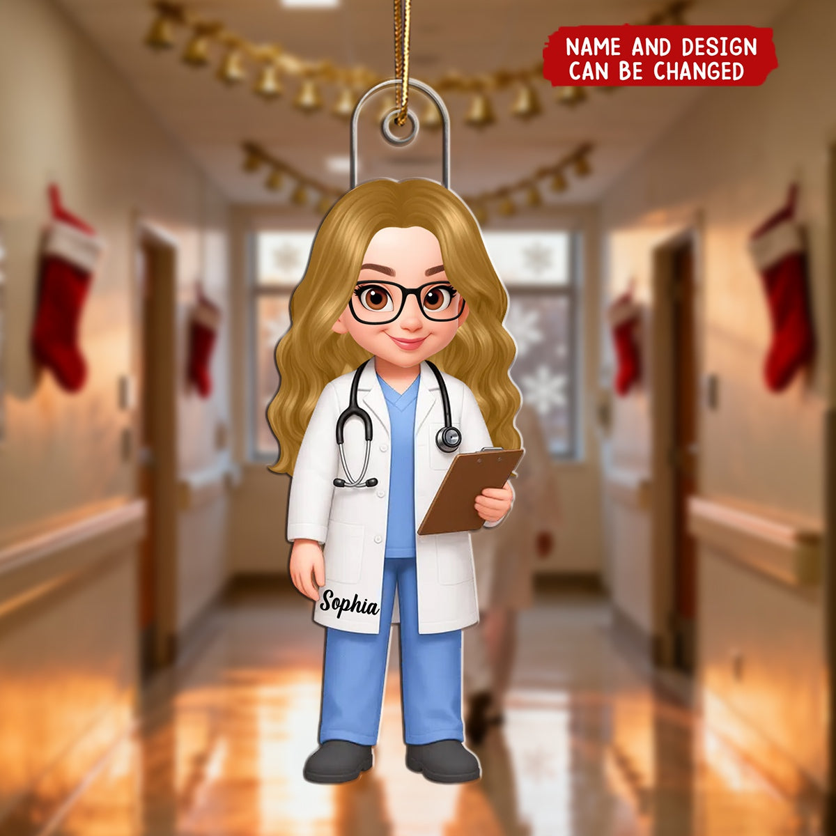 Doctor 3D Effect - Personalized Christmas Acrylic Ornament