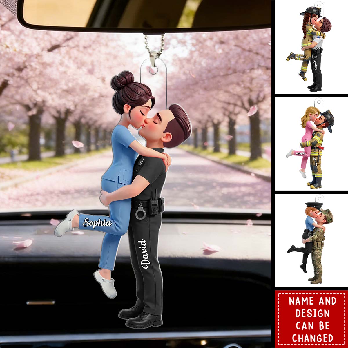 Hero Couple Forever Love - Personalized Car Hanger, Gift for Couple