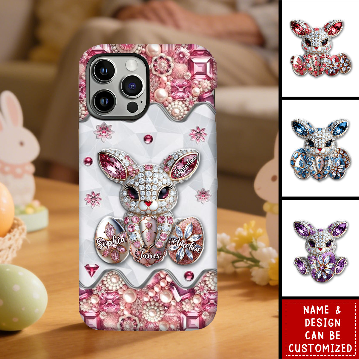 Easter Bunny - Personalized Grandma Full Print Phone Case