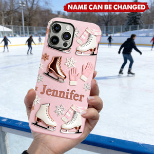 Ice Skating Makes Me Happy - Personalized Ice Skating Full Print Phone Case