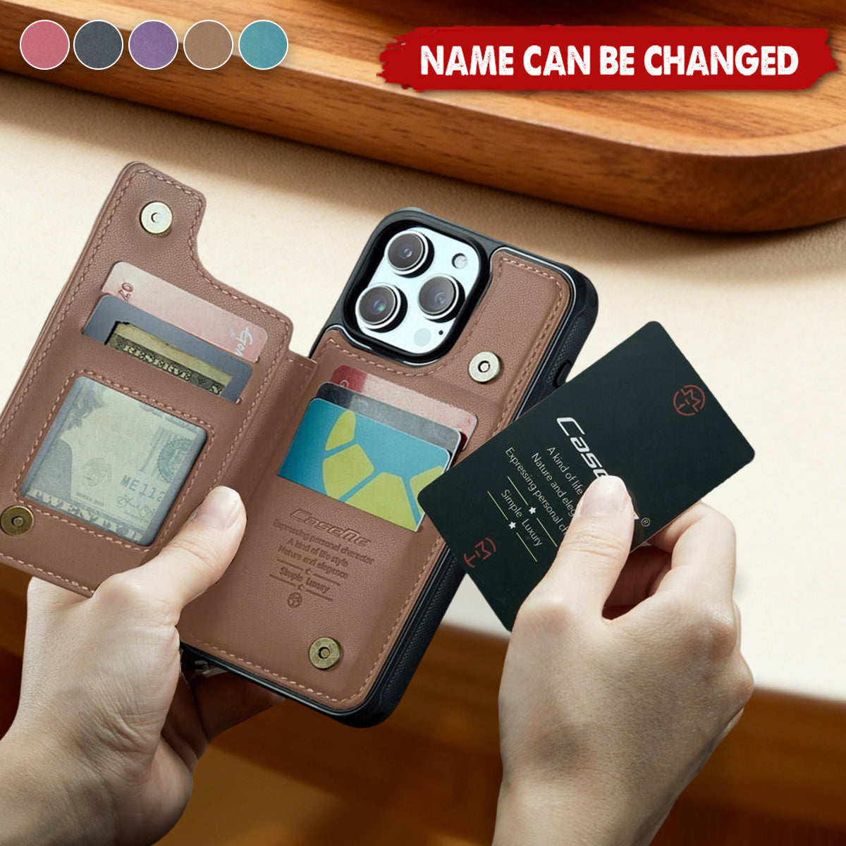 Whiskey & Cigar - Personalized Whisky Wallet Phone Case