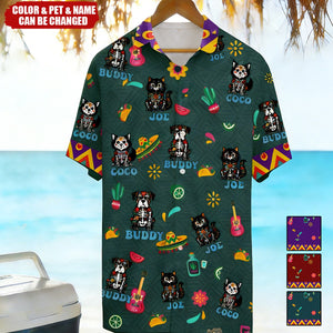 Day Of The Dead Dog Cat Hispanic Mexican Latinos Latinx - Personalized Hawaiian Shirt