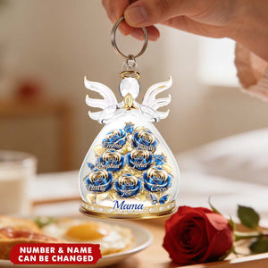 Acrylic Keychain - Personalized Mother's Day Gifts For Mom, Grandma - An Angel’s Embrace Of Love