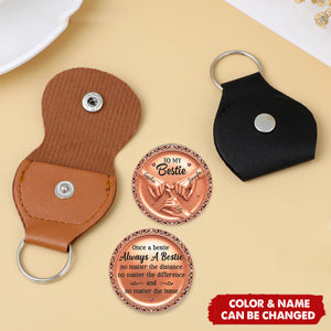 Custom Pocket Hug - Personalized Best Friend Birthday Gifts For Women, Besties, Sisters, BFF - Strong Souls Called Sisters