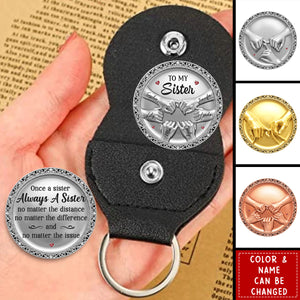 Custom Pocket Hug - Personalized Best Friend Birthday Gifts For Women, Besties, Sisters, BFF - Strong Souls Called Sisters