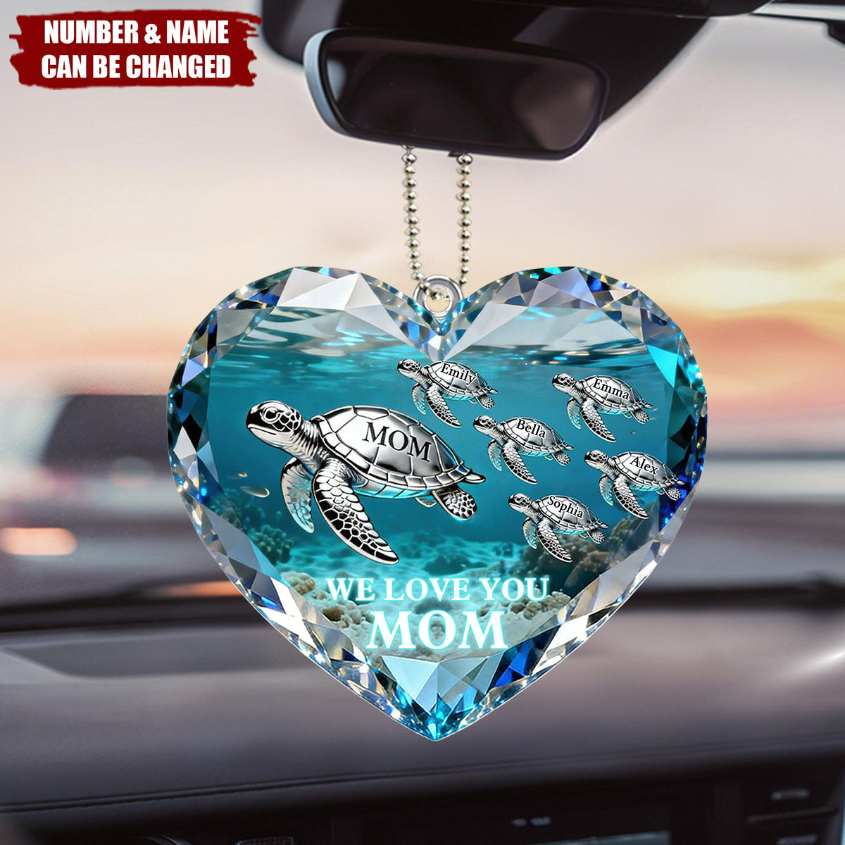 Sea Turtle Car Hanging Ornament - Personalized Gifts For Mother