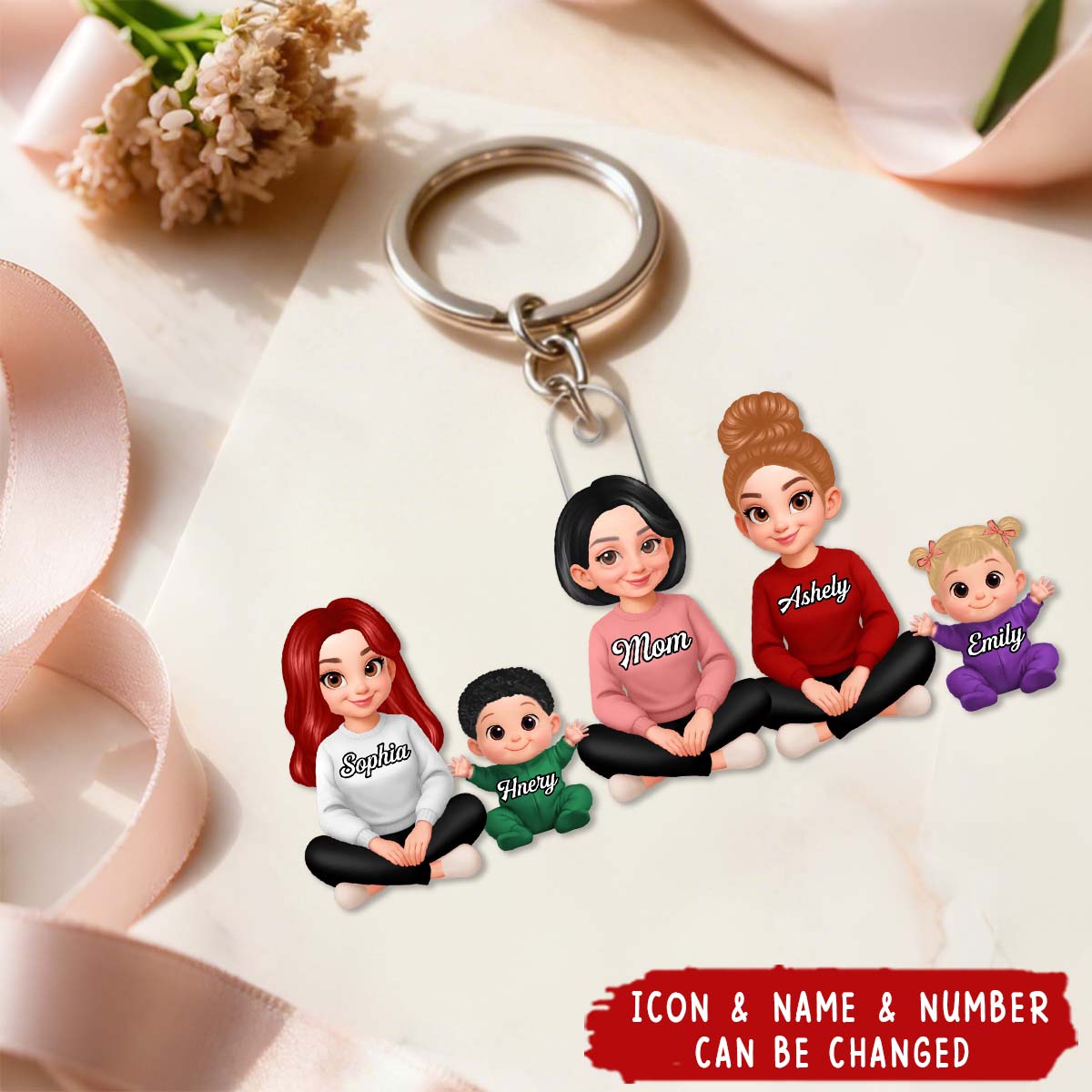 Mom We Love You Mother's Day Gift For Her, Wife, Mom - Personalized Acrylic Keychain