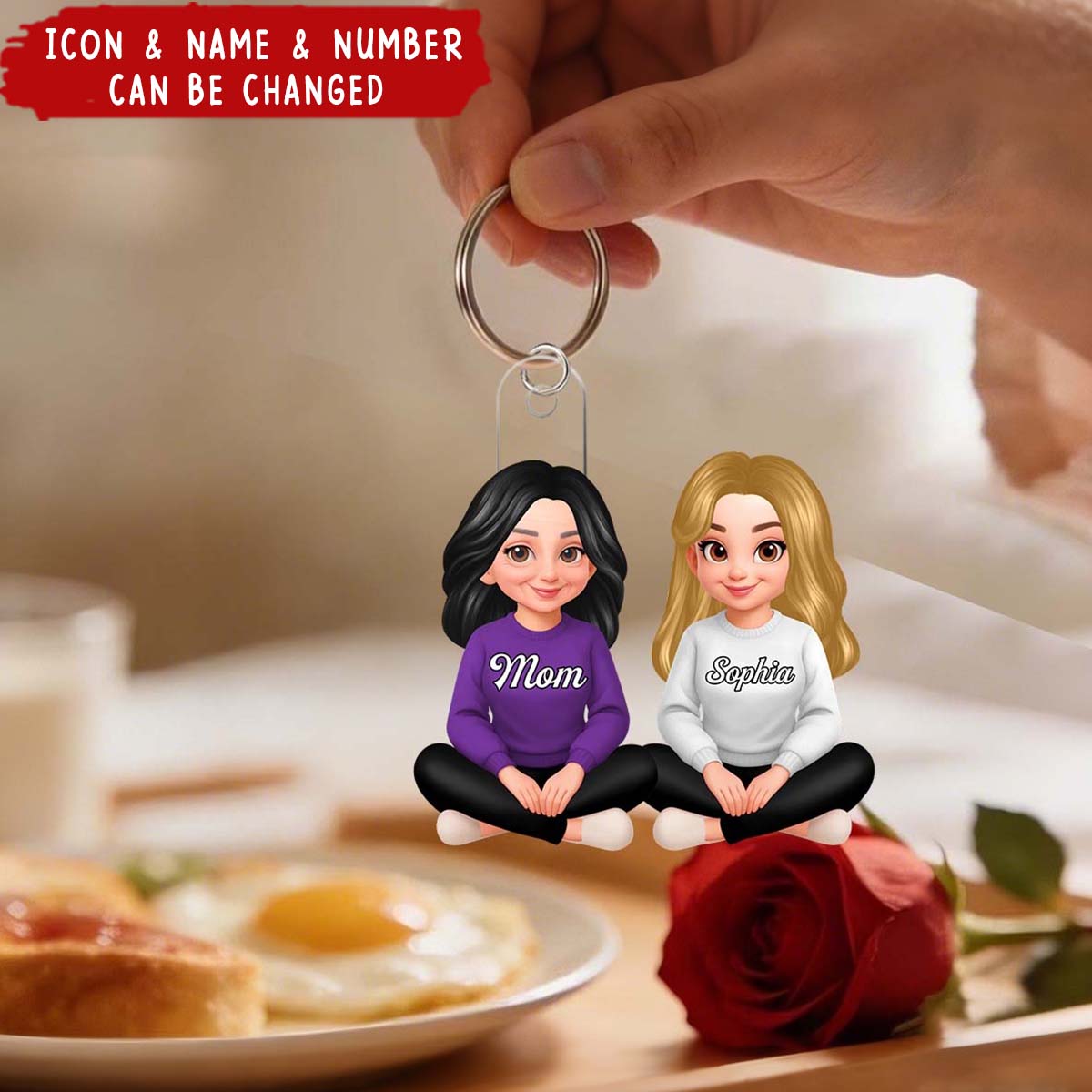 Mom We Love You Mother's Day Gift For Her, Wife, Mom - Personalized Acrylic Keychain