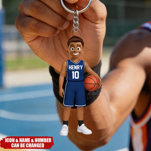 Basketball Player Gift - Personalized Acrylic Keychain