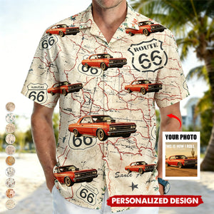 This Is How I Roll - Custom Car Photo Route 66 Vintage Hawaiian Shirt
