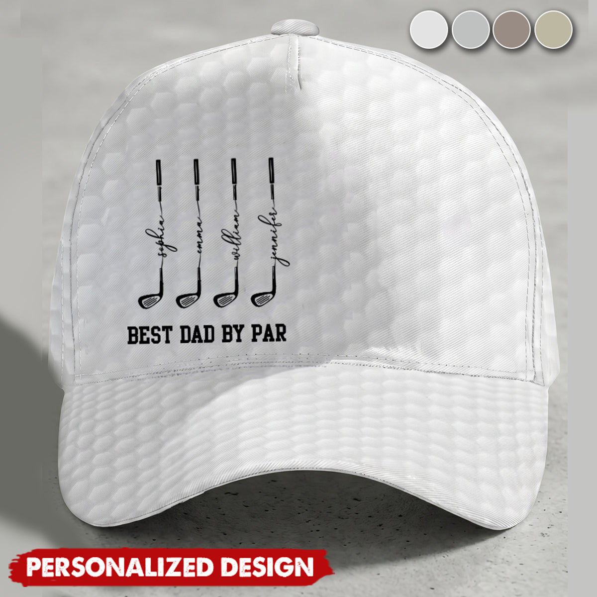 Best Dad By Par, Best Grandpa By Par - Personalized Cap