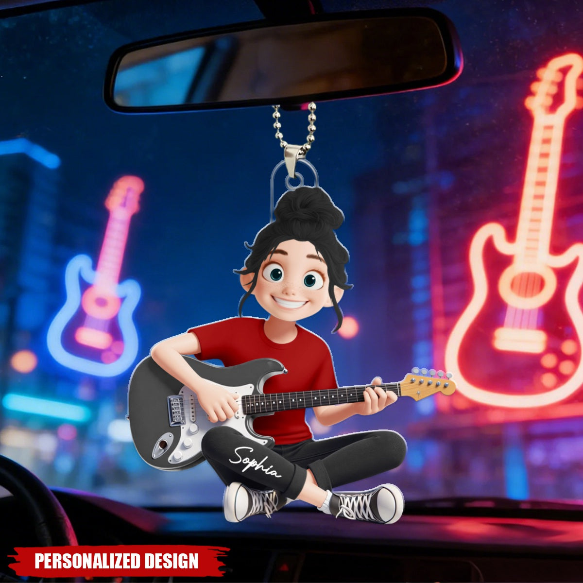 All I Need Is This Guitar - Personalized Acrylic Car Ornament