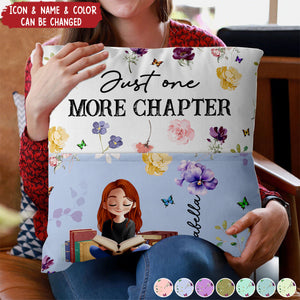 Birth Flower Book Lovers - Personalized Pocket Pillow