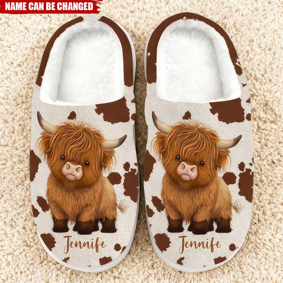 Love Highland Cows - Personalized Slippers