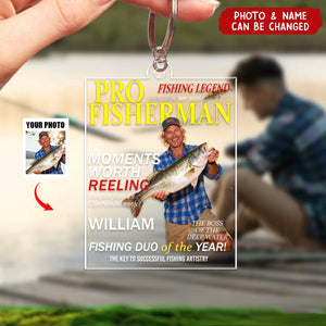 Fisherman Of The Year! - Personalized Acrylic Photo Keychain