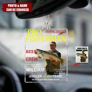Fisherman Of The Year! - Personalized Acrylic Photo Car Ornament