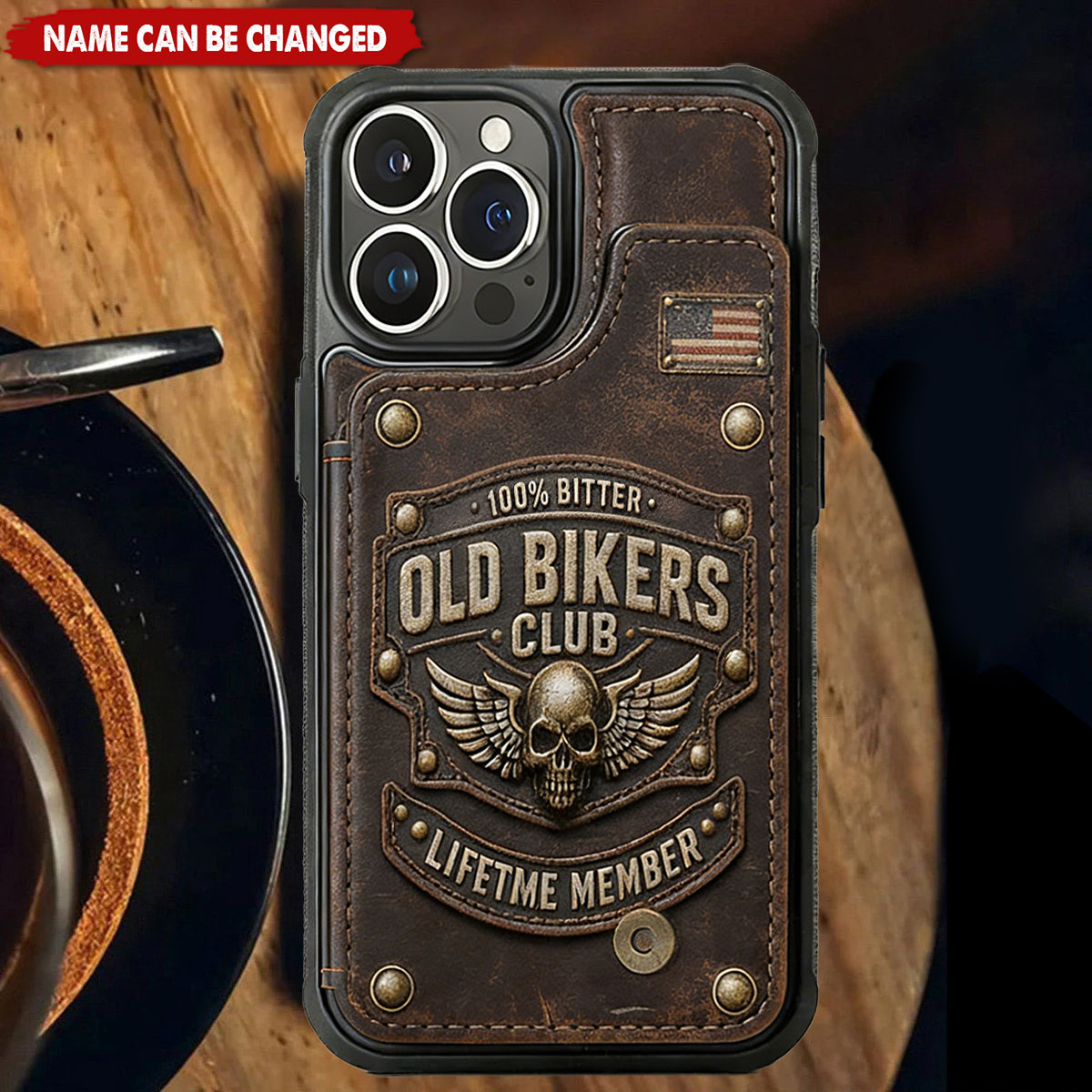 Old Bikers Club - Personalized Biker Fully Printed Wallet Phone Case