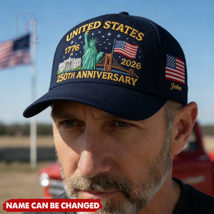 USA 250th Anniversary Eagle Baseball Cap, Patriotic Adjustable Hat, American Heritage 1776–2026 Unisex Gift, Gift For Dad