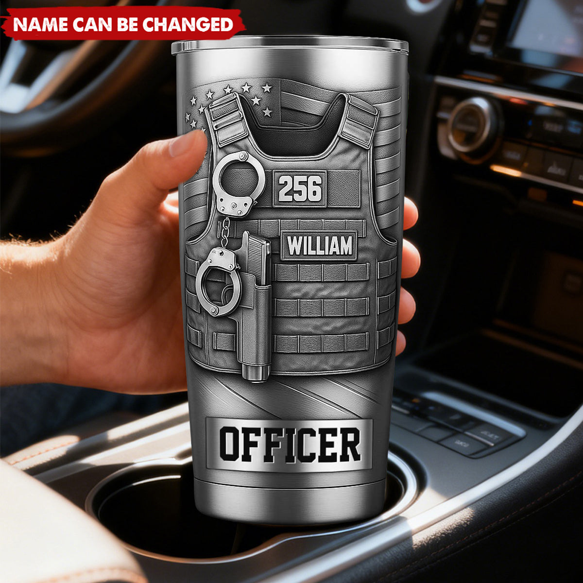 Serve And Protect - Personalized Police Officer Tumbler