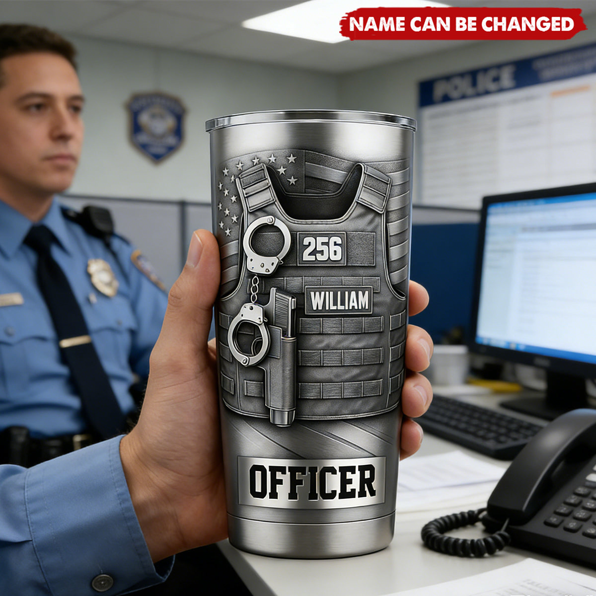 Serve And Protect - Personalized Police Officer Tumbler