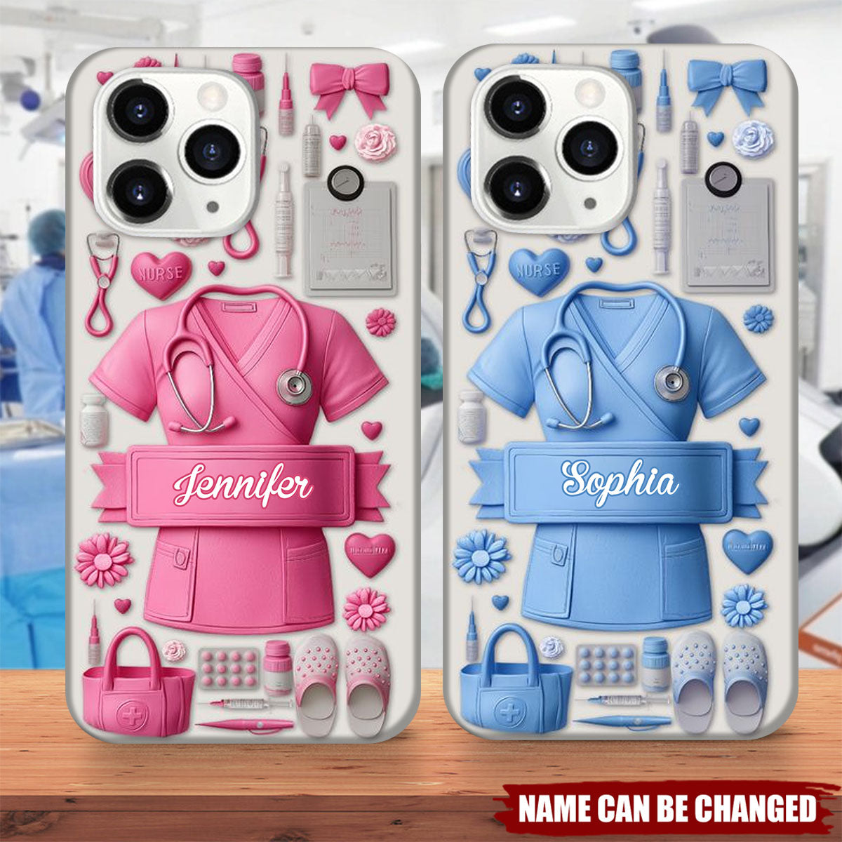 Nursing Is A Work Of Heart - Personalized Nurse Full Print Phone Case