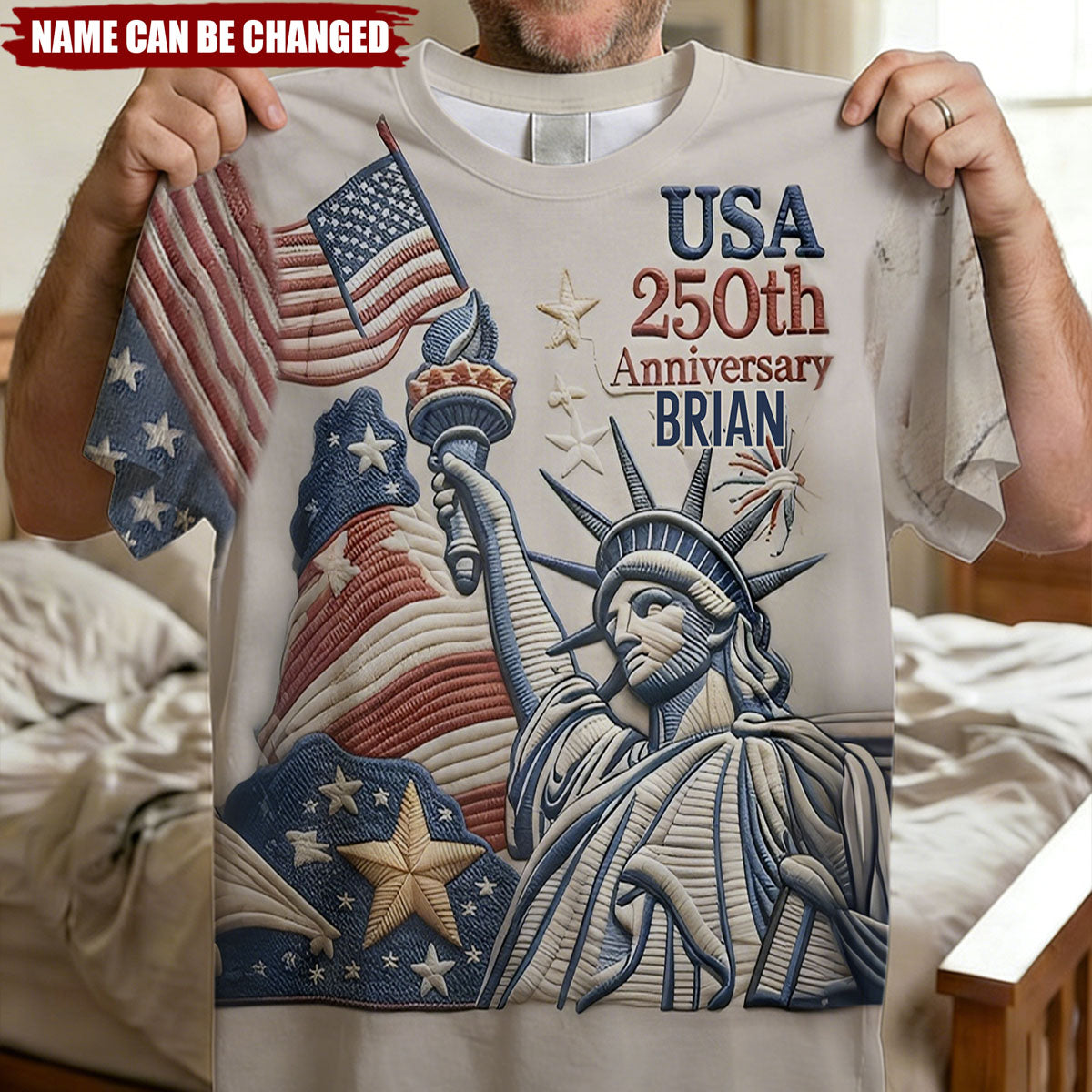 US 250th Anniversary - Personalized Pontoon All Over Shirt