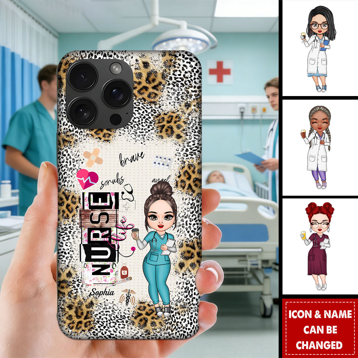 Personalized Phone Case - Birthday Gift, Appreciation Gift, Nurse Day Gift For Nurse - Nurse Life Scrub