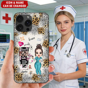 Personalized Phone Case - Birthday Gift, Appreciation Gift, Nurse Day Gift For Nurse - Nurse Life Scrub