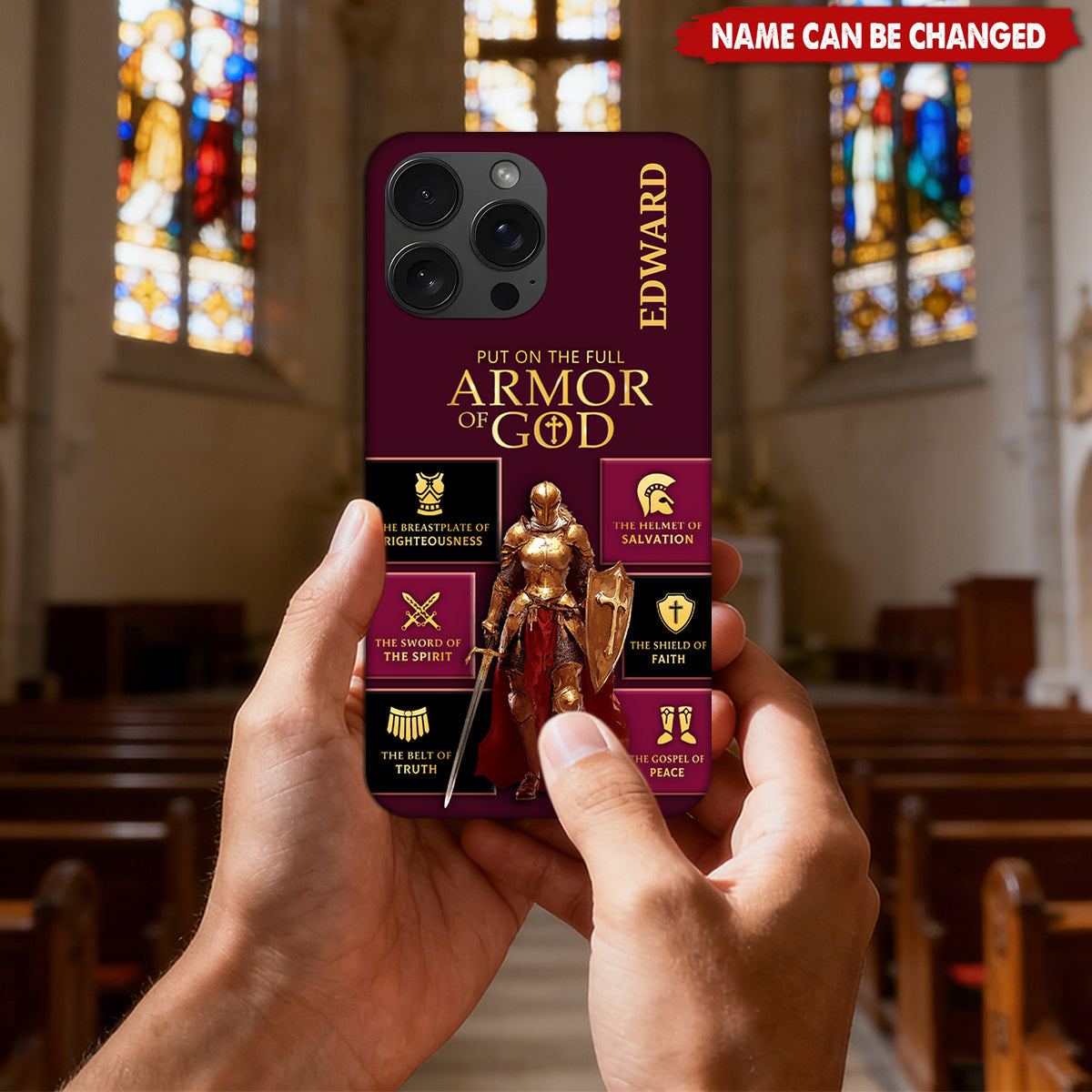 Put On The Full Armor Of God - Personalized Phone Case