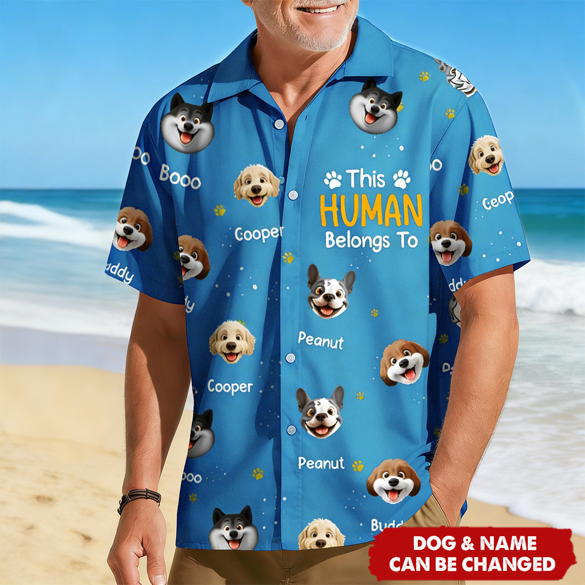 This Human Belongs To - Personalized Hawaiian Shirt