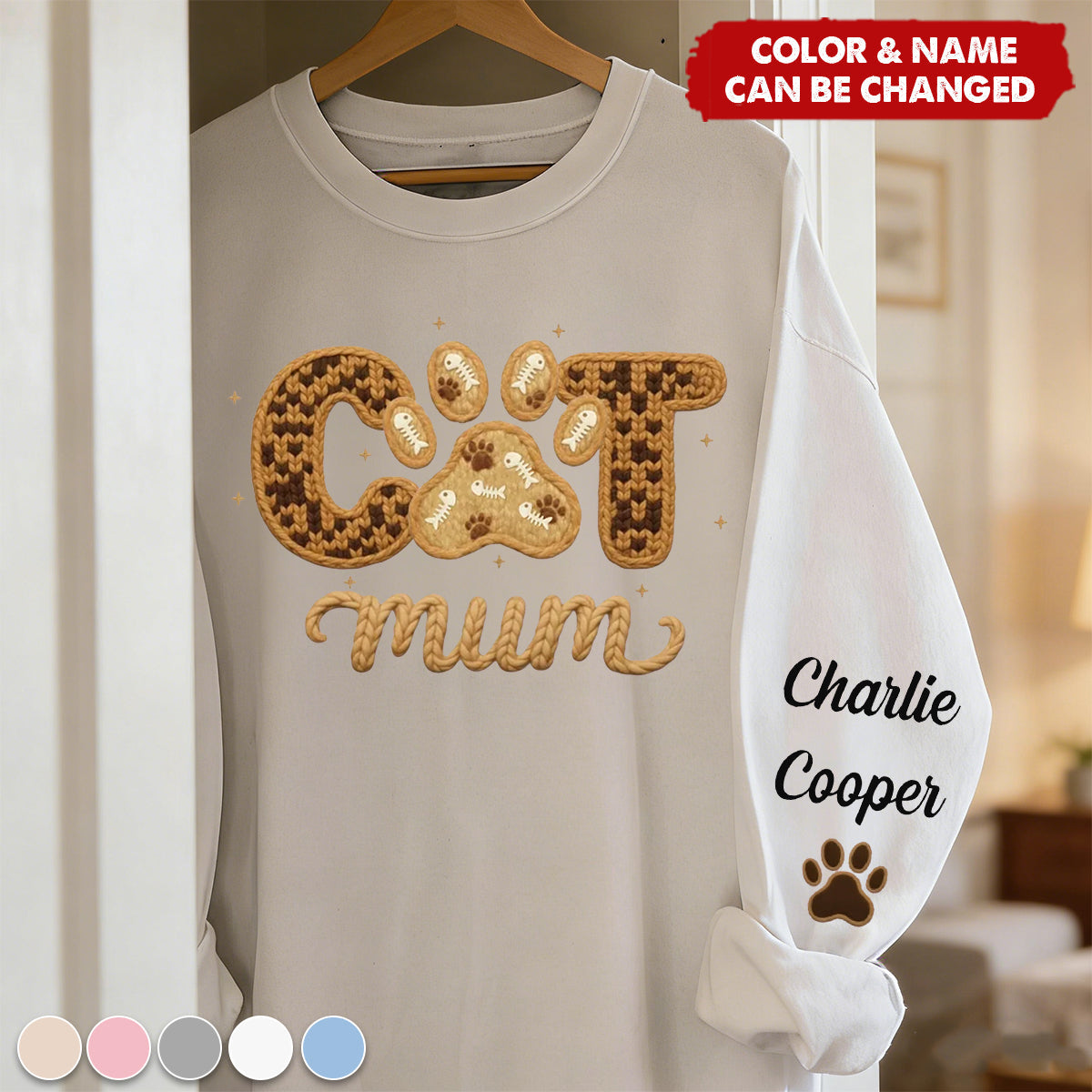 Custom Unisex Sweatshirt, Hoodie With Design On Sleeve - Birthday Gifts For Dog Cat Lovers - Love Begins With Paws