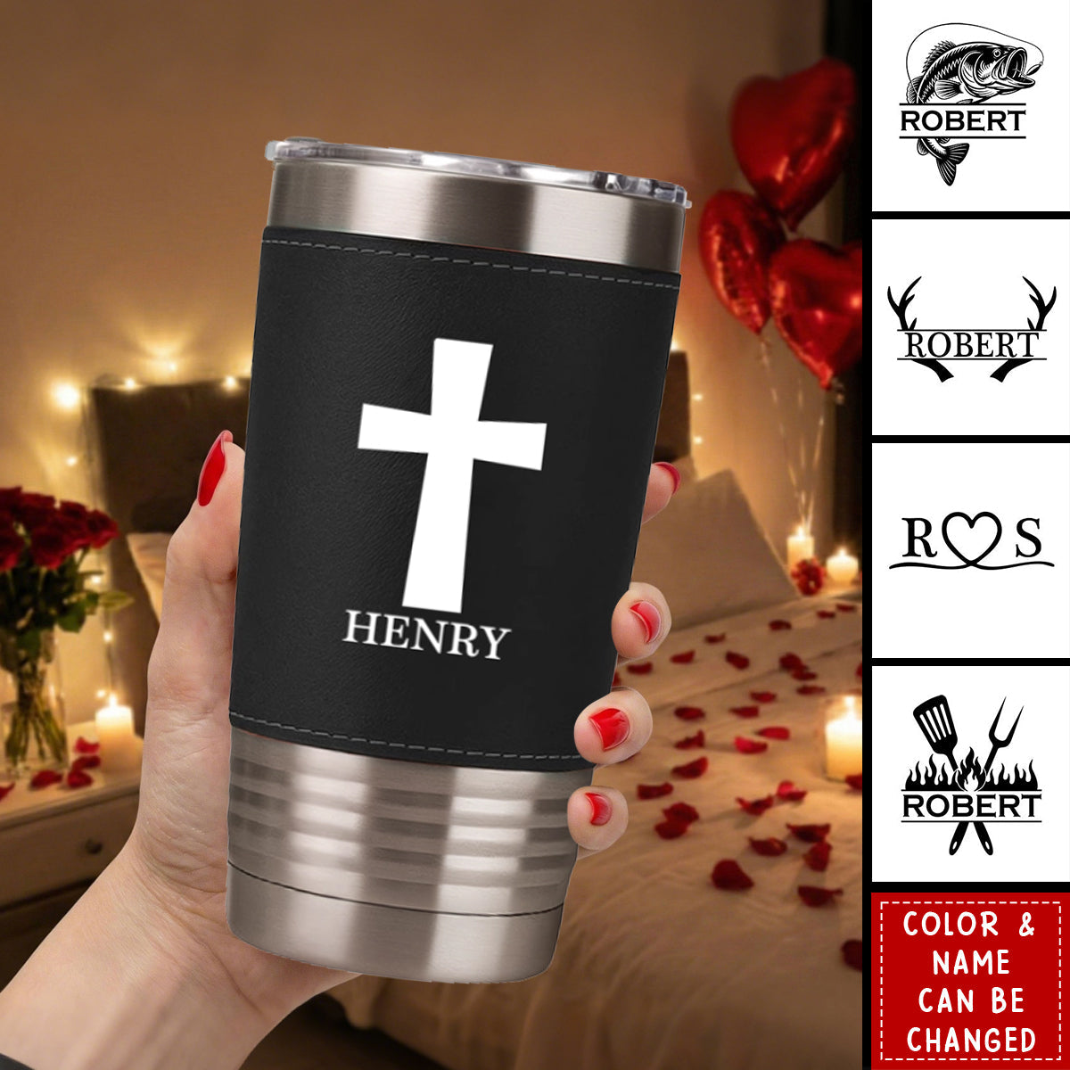 Turns Out I Like You A Lot More - Fun Gift For Him - Personalized Leather Wrapped Tumbler