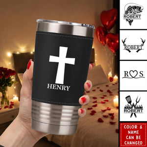 Turns Out I Like You A Lot More - Fun Gift For Him - Personalized Leather Wrapped Tumbler