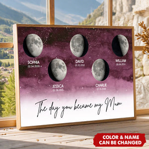 Starry Night The Day You Became MOM MUM - Personalized Poster - Heartfelt Mother's Day Gift, For Mom, Wife, Grandma