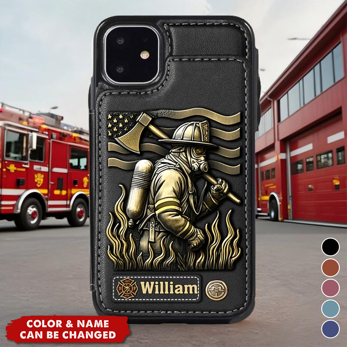 Proud Firefighter - Personalized Firefighter Wallet Phone Case
