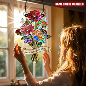 Grandma's Love Bugs Suncatcher Ornament - Personalized Mother's Day Gifts