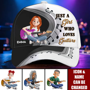 Just A Boy/ Girl Who Loves Guitars - Personalized Cap