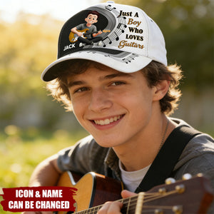 Just A Boy/ Girl Who Loves Guitars - Personalized Cap
