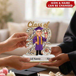 Senior Class Of 2026 2027 Graduate Keepsake - Personalized Acrylic Block Plaque - Graduation Gift For Daughter, Son