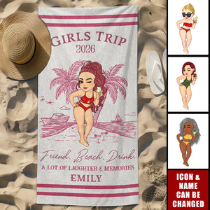 Girls Trip Summer - Personalized Quick-Dry Beach Towel