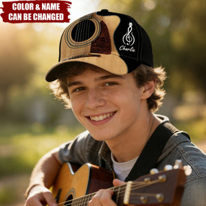 Custom Name Gift For Guitarist, Guitar Lover - Personalized Cap