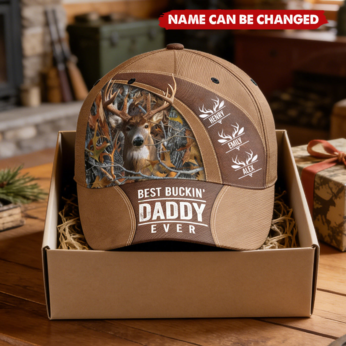Best Buckin' Dad Ever Custom Papa Grandpa Father - Personalized Classic Cap