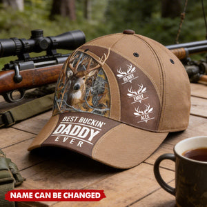 Best Buckin' Dad Ever Custom Papa Grandpa Father - Personalized Classic Cap