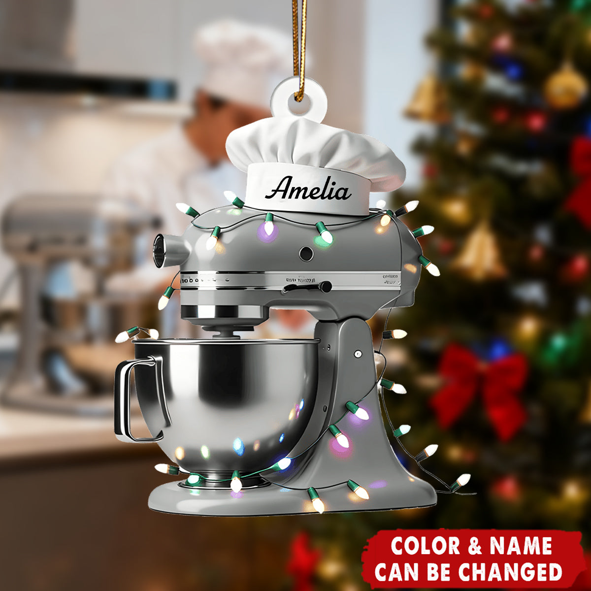 Custom Name Kitchen Aid Personalized Mixer Christmas Ornament - Gift for Bakers & Chefs