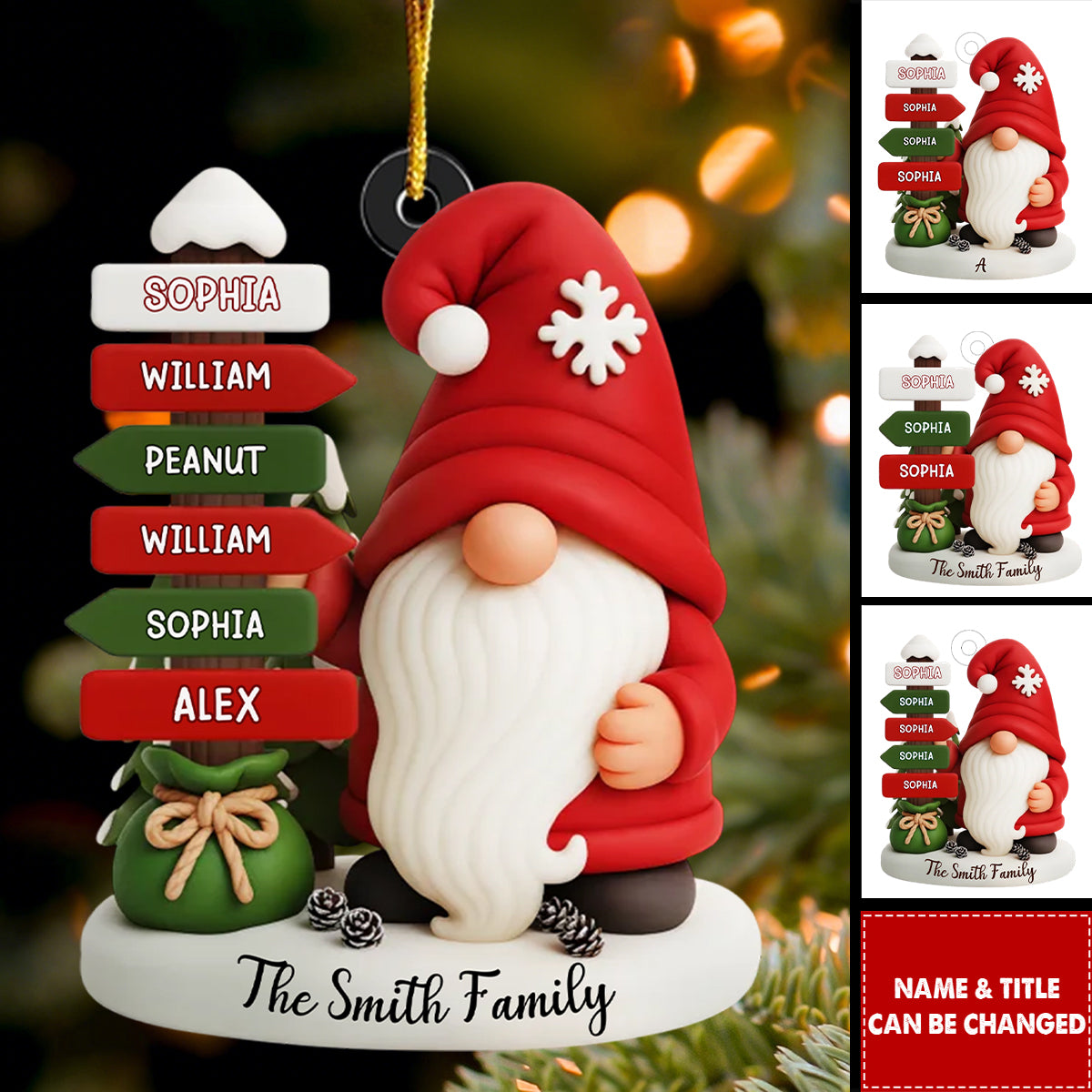 Custom Acrylic Ornament - Personalized Christmas Birthday Gifts For Mom, Dad, Kids - The Magic Begins With Us