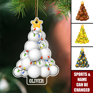 Golf Christmas Tree - Personalized Acrylic Ornament
