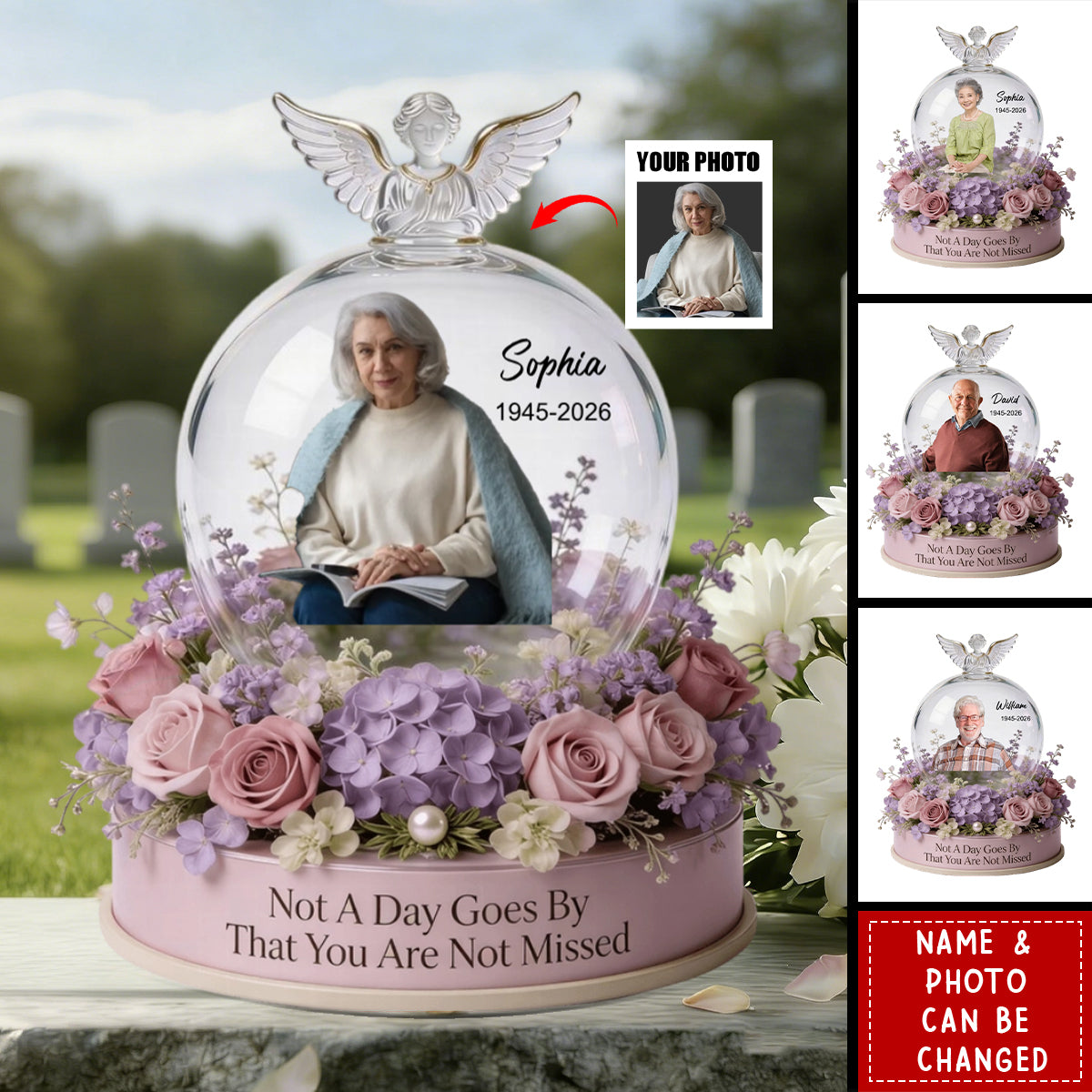 Not A Day Goes By That You Are Not Missed - Memorial Acrylic Plaque Custom Photo Gifts For Heaven