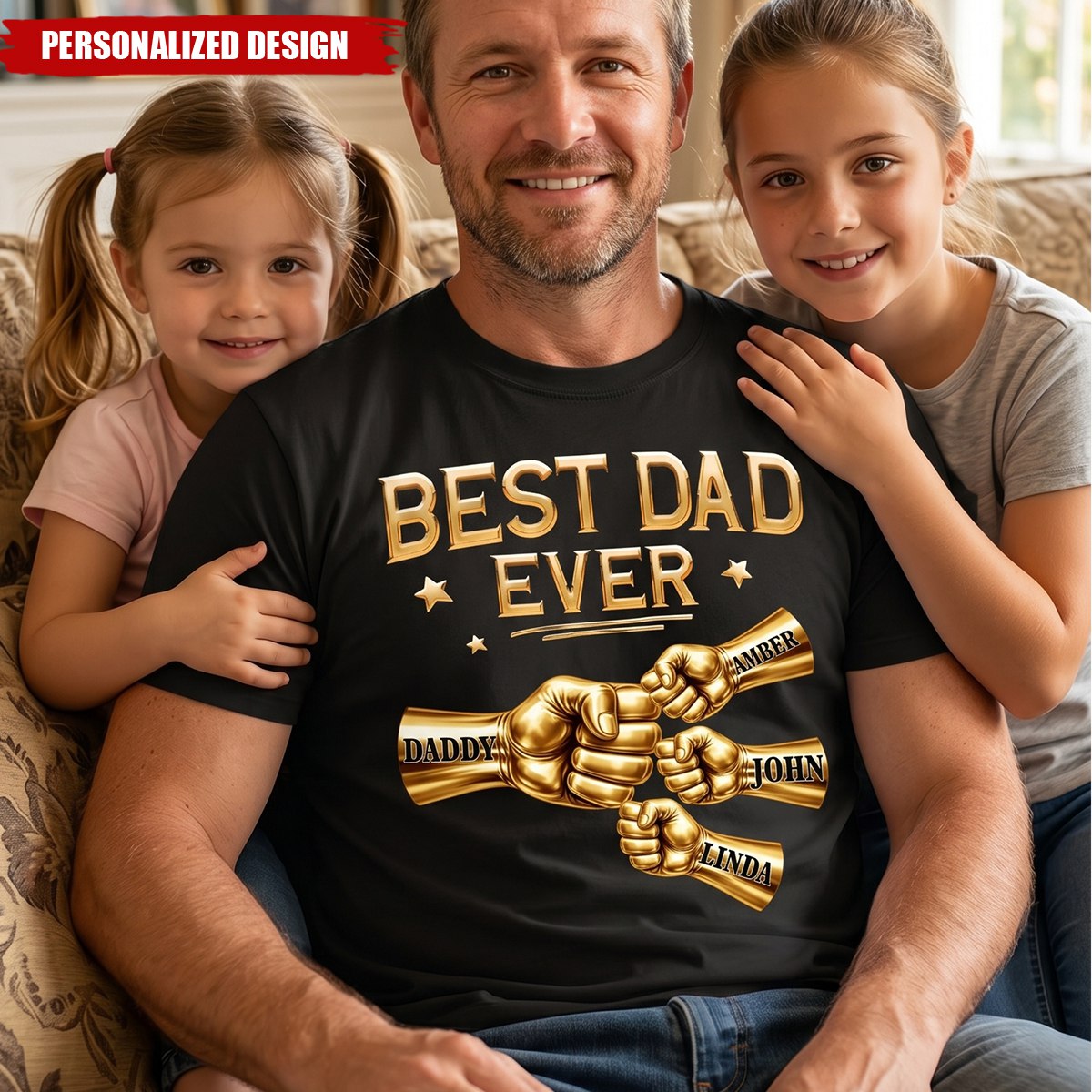Best Dad Ever Personalized Shirt - Personalized Gift For Dad, Father's Day