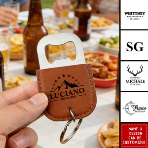 Personalized Bottle Opener Keychain with Custom Engraving, Gift for Him Boyfriend Gift