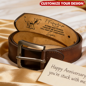 I Hope Your Day Is As Nice As My Butt - Personalized Engraved Leather Belt, Gift for Husband Boyfriend